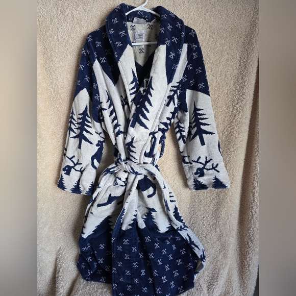 Neiman Marcus Other - Vintage Neiman Marcus Navy and White Cotton Robe